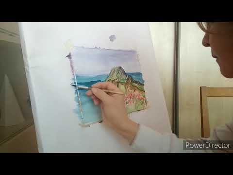 Давайте с помощью акварели  совершим  путешествие к морскому побережью. А гидом для нас выступит художник АУ "Содружество домов культуры" Екатерина Мироненко